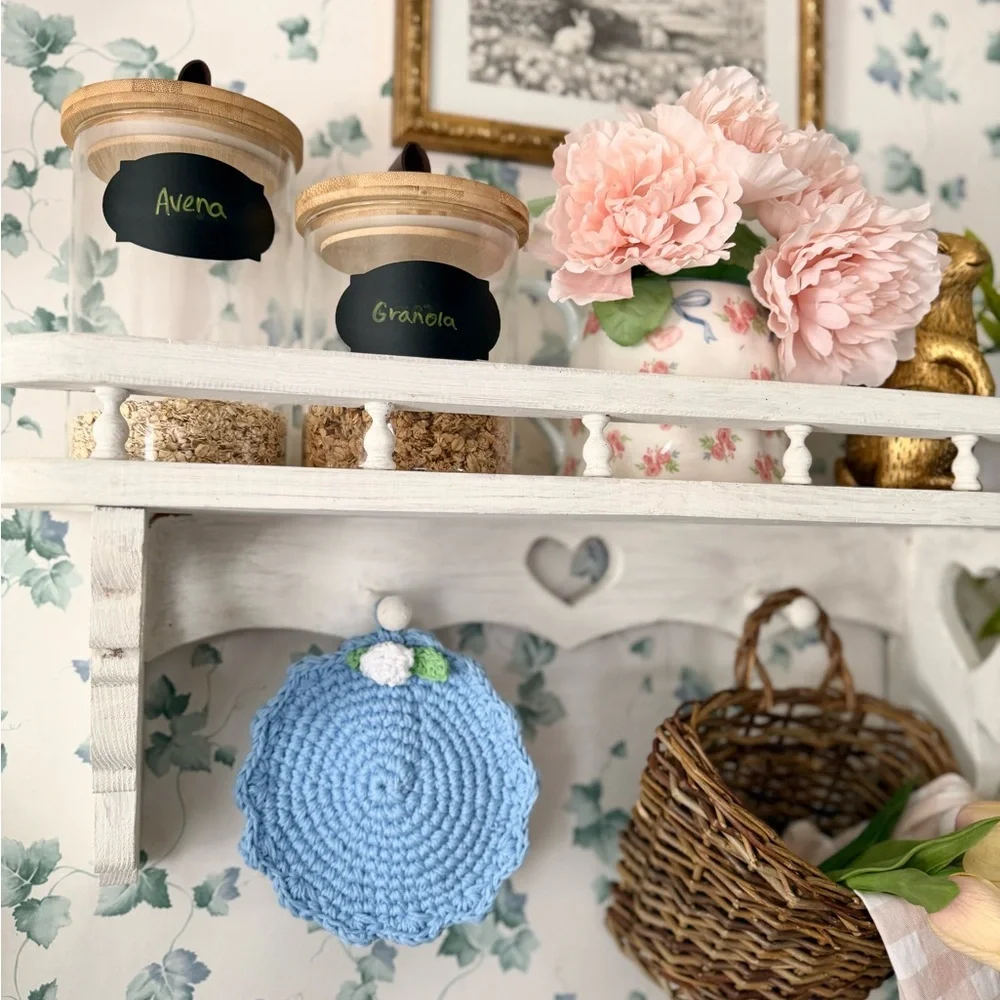 Aesthetic Blue & White Crochet Potholders